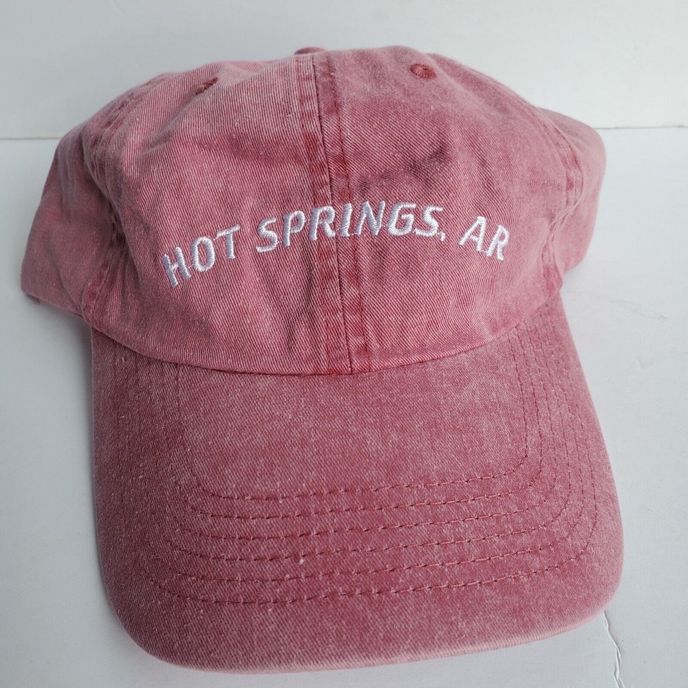 Hot Springs Arkansas Pink Baseball Cap Hat One Size 100% Cotton Brand New 56398